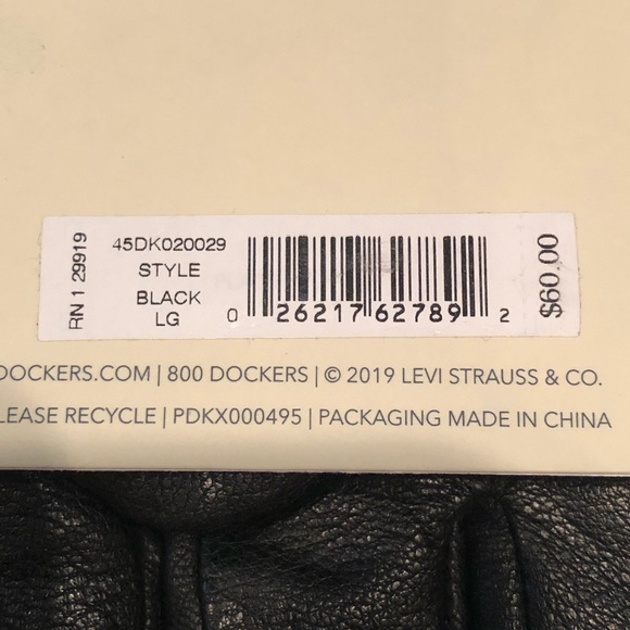 NWT Men’s Dockers Lined Leather Gloves. - Picture 6 of 7